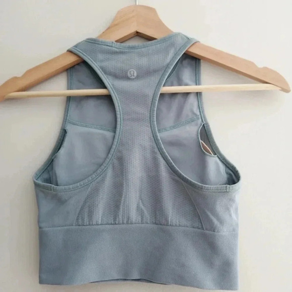 Lululemon Ebb to Train Bra Medium Support C/D Cup in Chambray Blue 4 - Picture 4 of 16